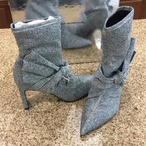 Metallic Stretch Knit Sock Boots